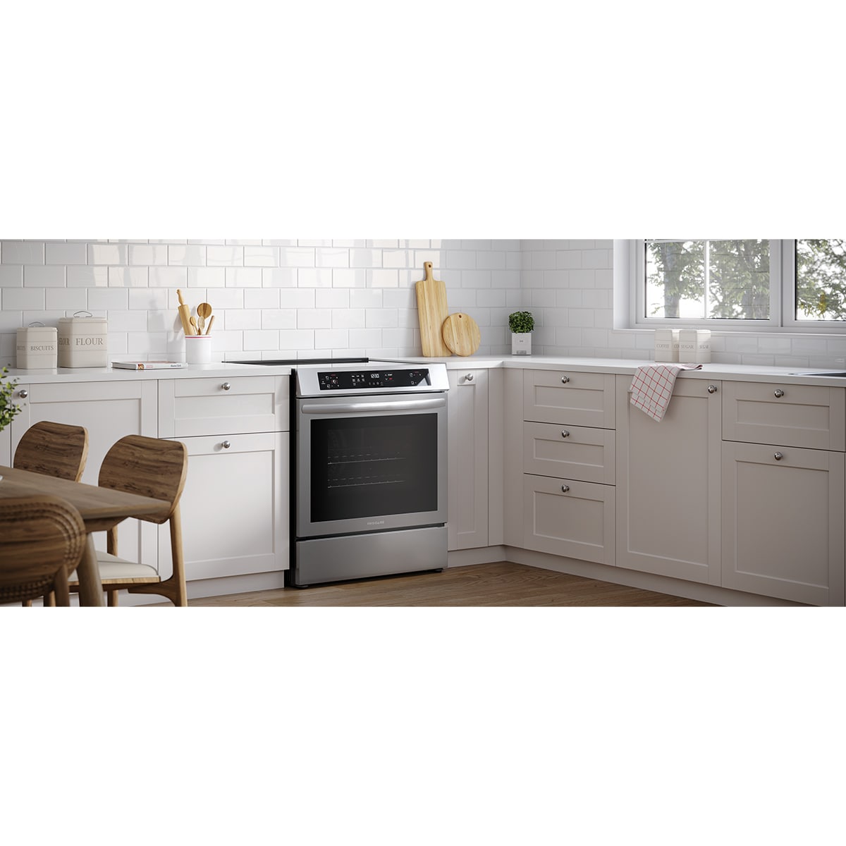 Frigidaire 30 in. 5.3 cu. ft. Standard Convection Electric Range with 4 Induction Burners - Stainless Steel, , hires