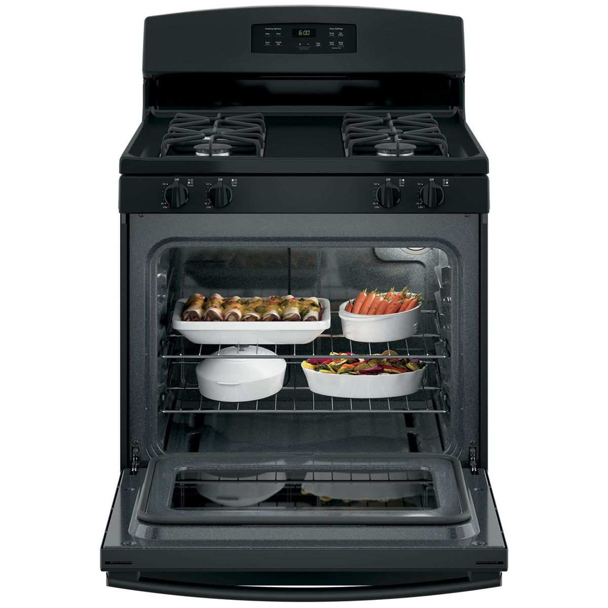 GE 30 in. 4.8 cu. ft. Oven Freestanding Gas Range with 4 Sealed Burners ...