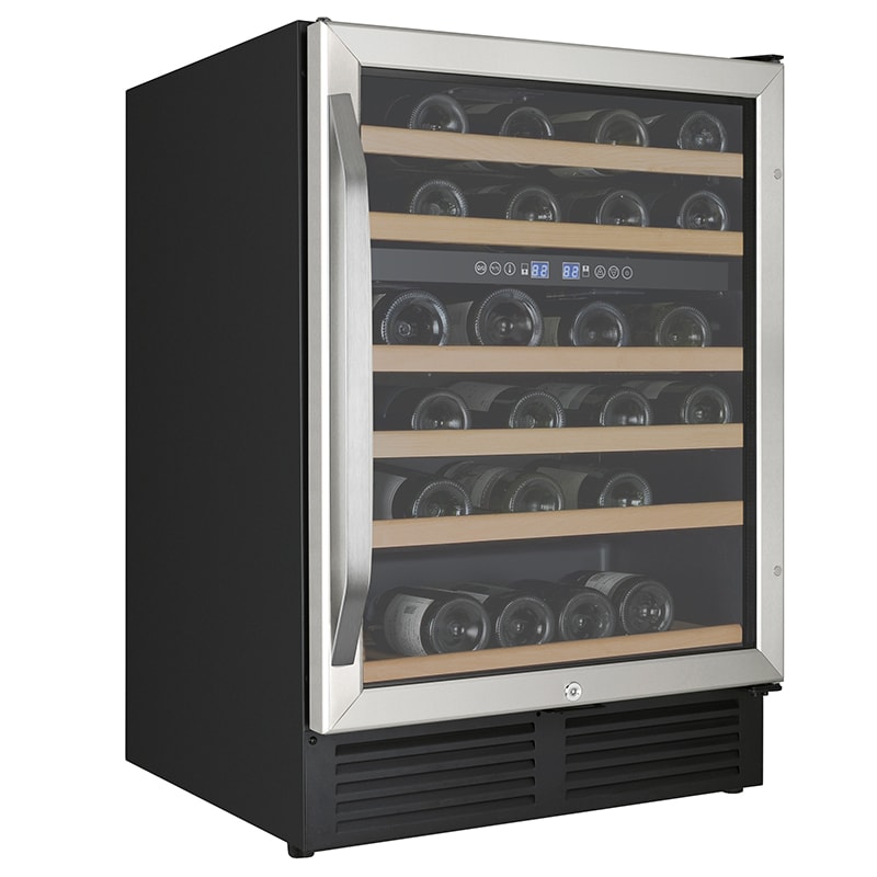 Avanti 24 in. Undercounter Wine Cooler with Wood Racks, Dual ...