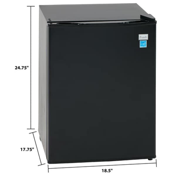 Avanti 19 in. 2.4 cu. ft. Mini Fridge with Freezer Compartment - Black ...