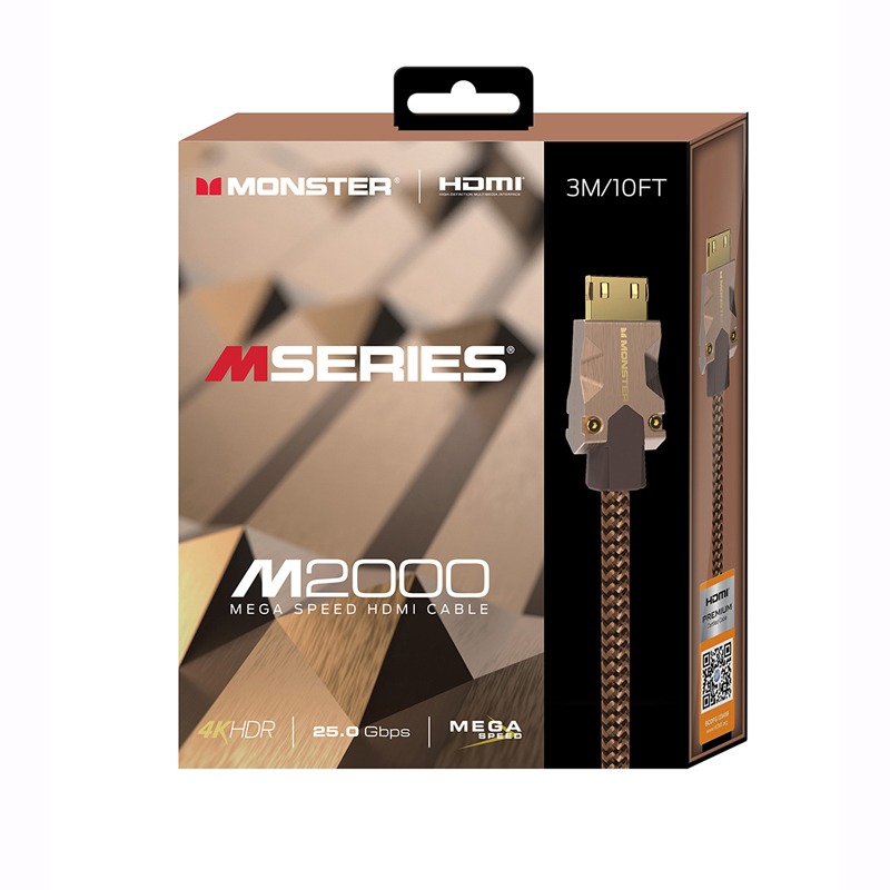 Monster M2000 Series Ultra-High Speed (25.0 Gbps) 10 FT. 4K HDMI Cable (MHV1-1016-US)