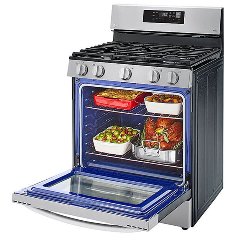 Lg 30 In. 5.8 Cu. Ft. Smart Oven Freestanding Gas Range With 5 Sealed 