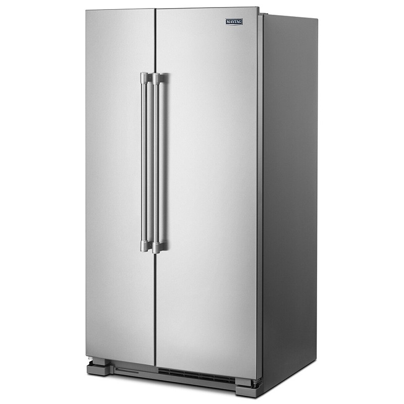 Maytag 36 in. 24.9 cu. ft. Side-by-Side Refrigerator - Stainless Steel ...