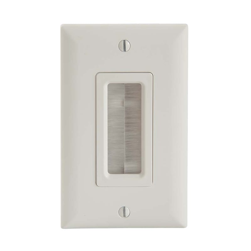 Sanus Systems Cable Management Brush Wall Plate - White (SA-IWCM1-WH)