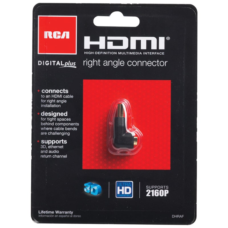 RCA DHRAF HDMI Right-Angle Adapter (DHRAF)