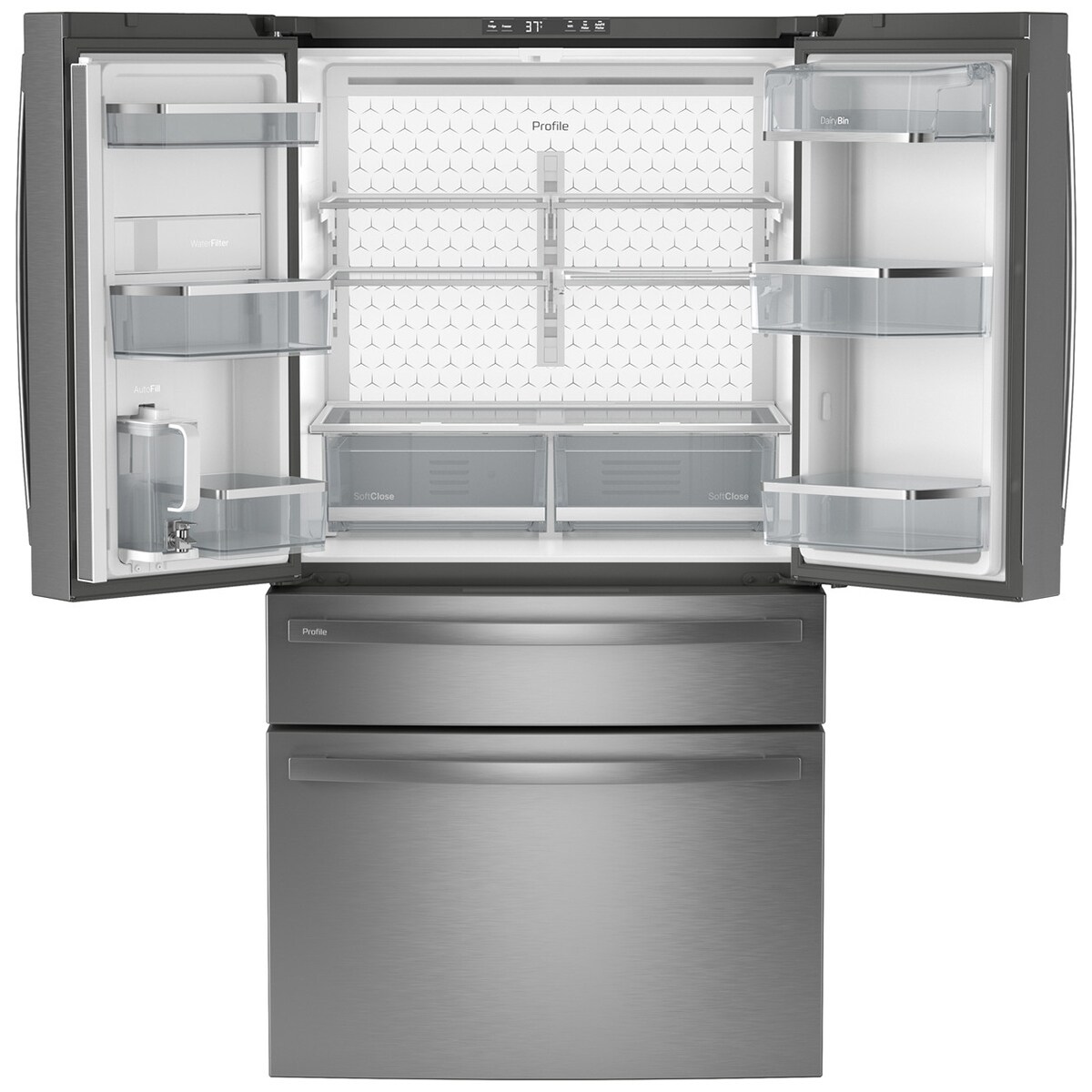 GE Profile 36 in. 28.7 cu. ft. Smart 4-Door French Door Refrigerator ...