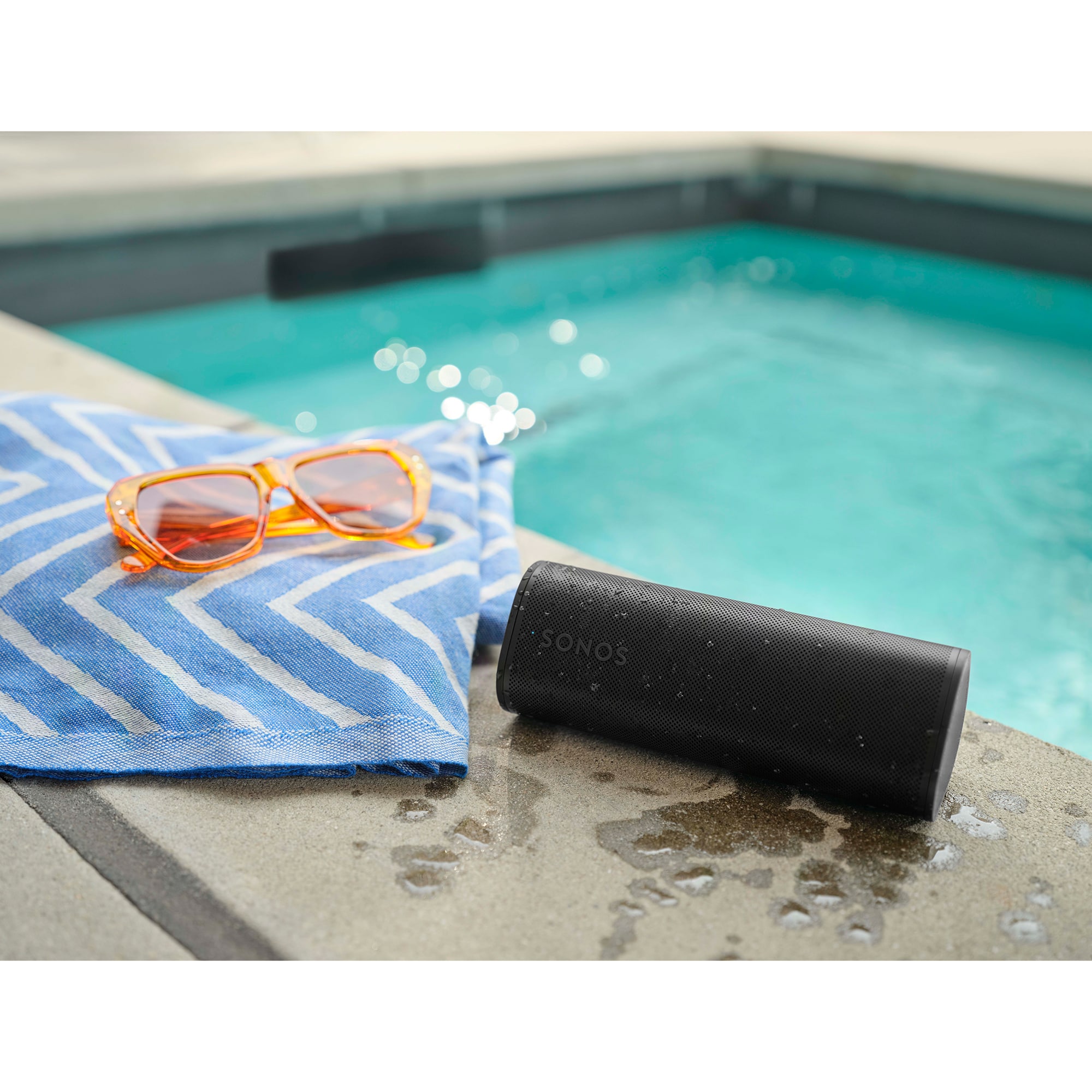 Sonos Roam 2 Portable Rechargeable Waterproof Bluetooth & Wi-Fi Speaker - Black, Black, hires
