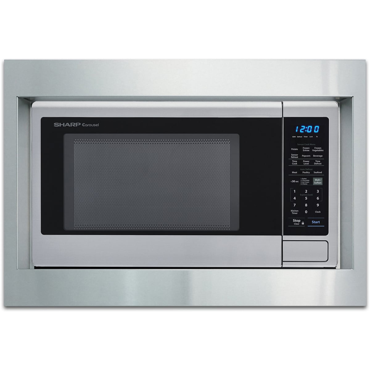 Sharp 27 in. Built-in Trim Kit for Microwaves - Stainless Steel | P.C ...