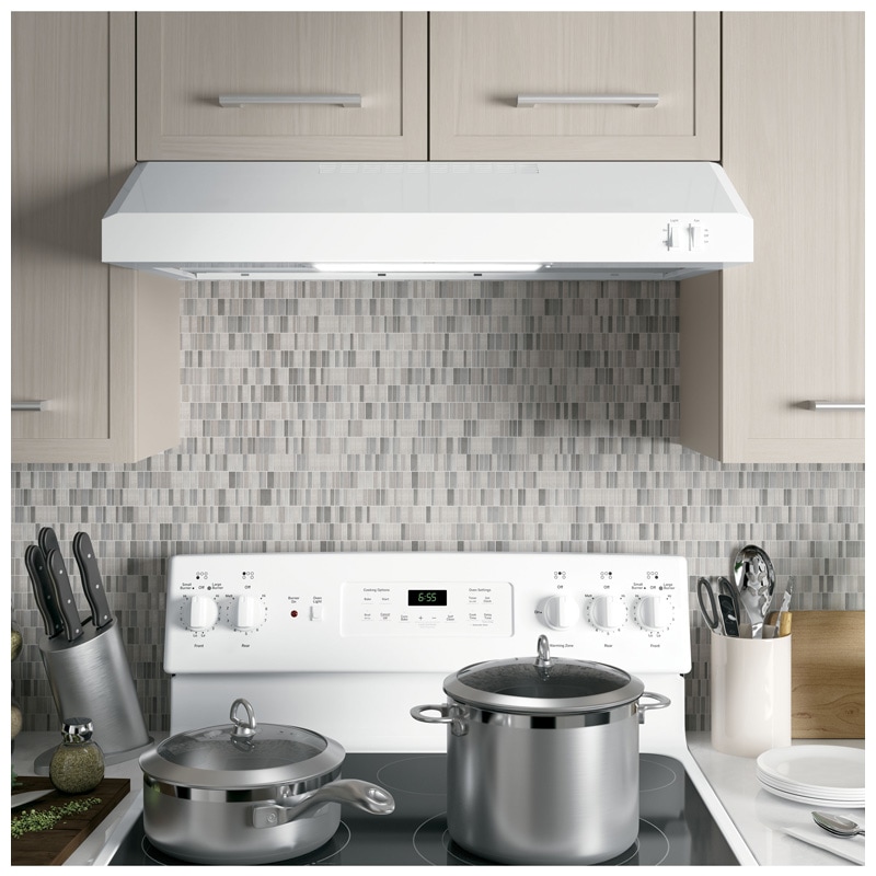 GE 30 in. Standard Style Range Hood with 2 Speed Settings, 200 CFM ...