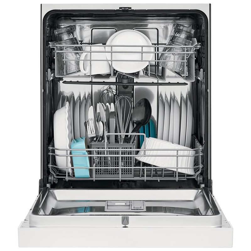 Frigidaire 24" Dishwasher with 6 Wash Cycles & Front Controls - White