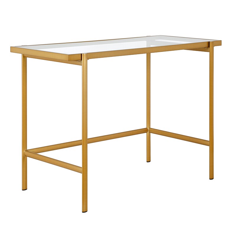 Hudson & Canal Tamar Brass Finish Writing Desk (OF0831)