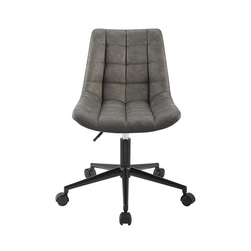 Walker Edison Josie Upholstered Swivel Task Chair - Smoke Grey (RLHJOSTSKGY)