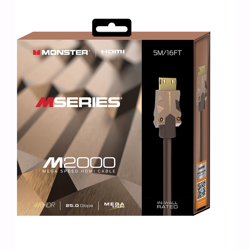 Monster M2000 Series Ultra-High Speed (25.0 Gbps) 16FT. 4K HDMI Cable (MHV1-1017-US)