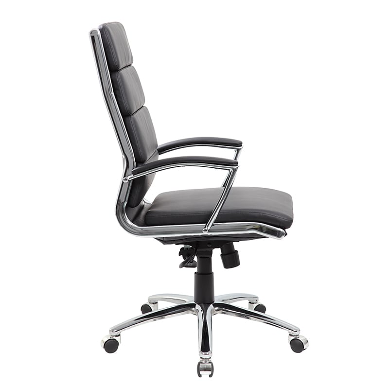 Boss Executive CaressoftPlus Chair With Metal Chrome Finish - Black | P ...