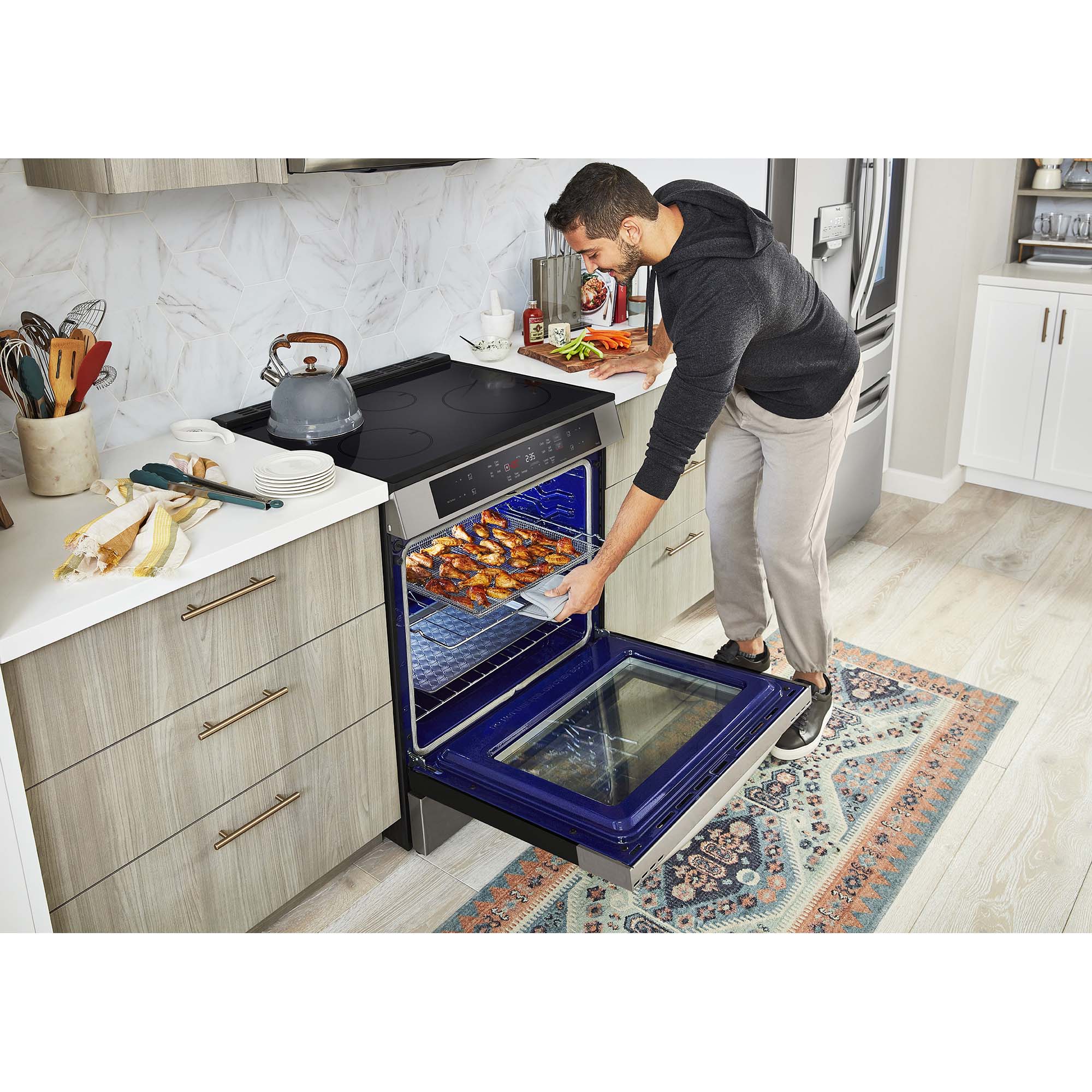 LG 30 in. 6.3 cu. ft. Smart Air Fry Convection Oven Slide-In Electric ...