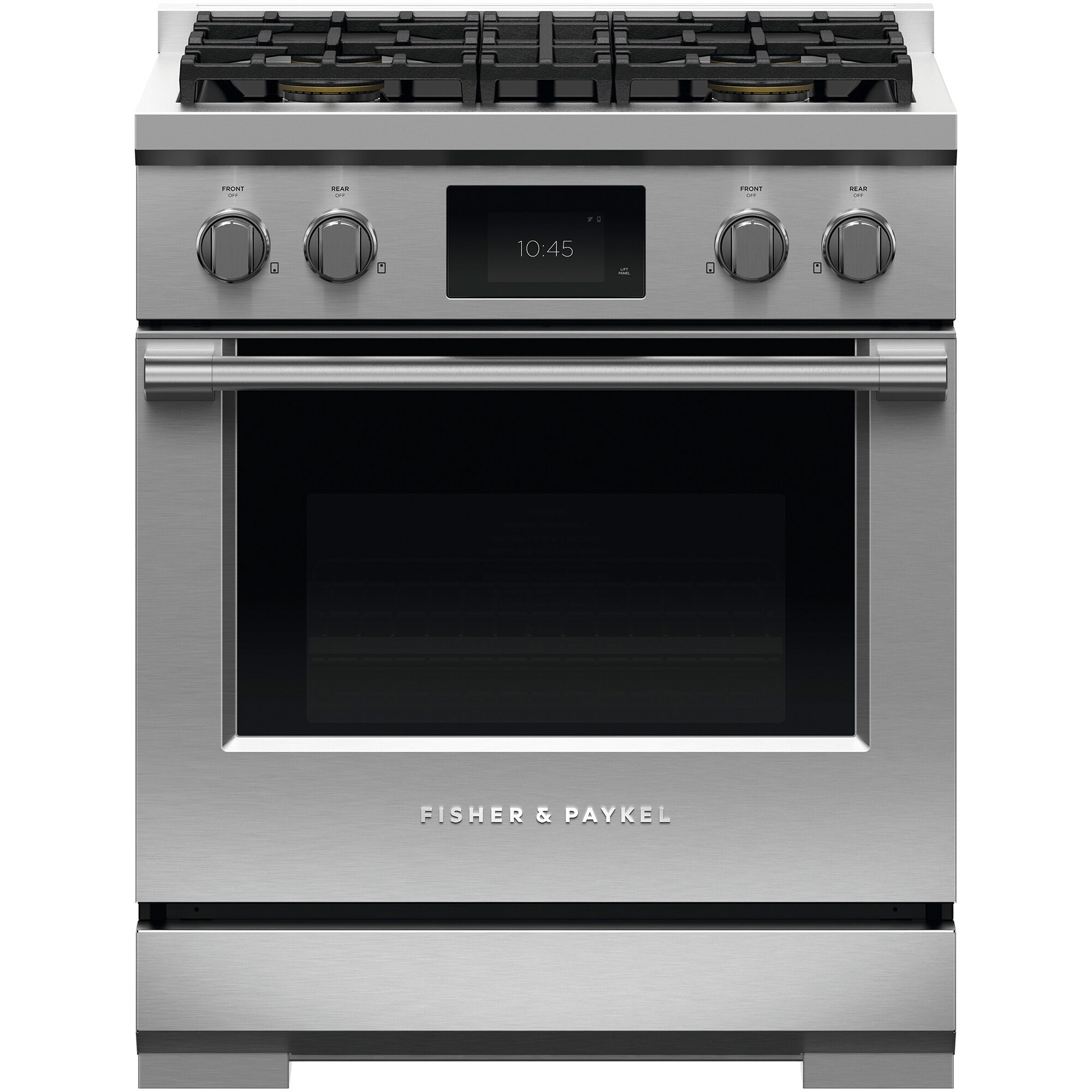 Fisher & Paykel Series 9 Professional 30" Freestanding Dual Fuel Range with 4 Sealed Burners, 4.0 Cu. Ft. Single Oven & Air Fry - Stainless Steel (RDV3304N)